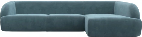 Диван угловой Лига-041 правый угол (Бирюзовый/Велюр) Лига Диванов арт.122187