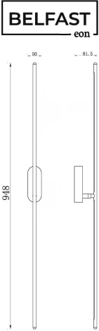 Настенный светильник Belfast Skipton 85001-1W-L BR (LED, 220V)