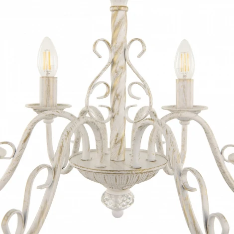 Подвесная люстра Arte Milano AM342620 342620/6 WT+G (220V, на цепи, подсвечник, свеча)