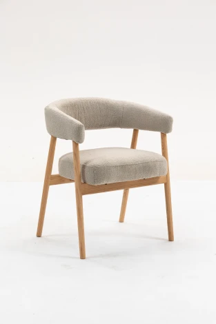 Стул обеденный Stool Group Zubo с деревянными ножками бежевый 2 шт. УТ000042036