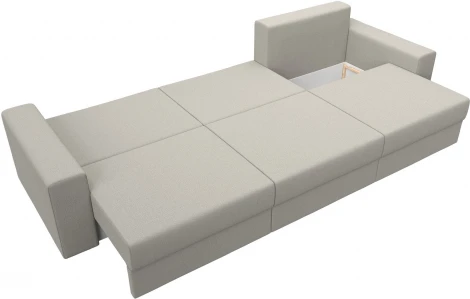 Диван прямой Майами Long (Бежевый/Рогожка) Лига Диванов арт.122679
