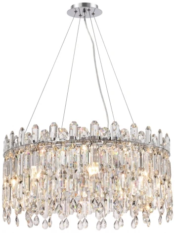 Подвесная люстра Legacy 2158/09/08P Stilfort (220V, хрусталь, подвески, на тросе, круглые)