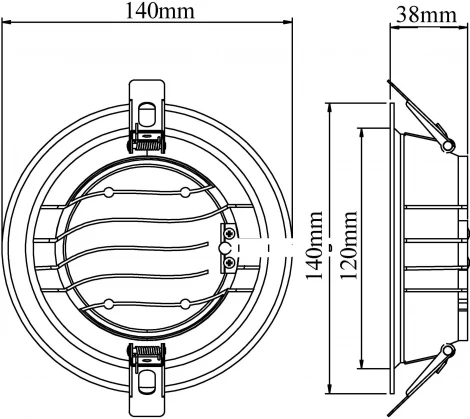 Встраиваемый светодиодный светильник CDEW6-TECO(W) Fiberli Cdew-Teco 12130703 (220V, круглые)