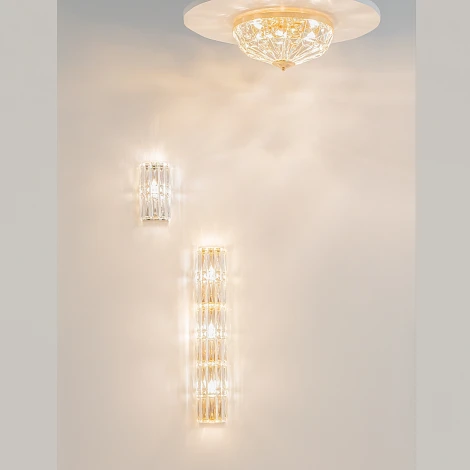 Потолочная люстра буше Maytoni Facet MOD094CL-04G (220V, хрусталь, круглые)