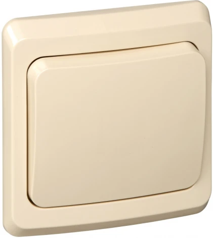 Выключатель встраиваемый одноклавишный (кремовый) Systeme Electric Этюд BC10-001K