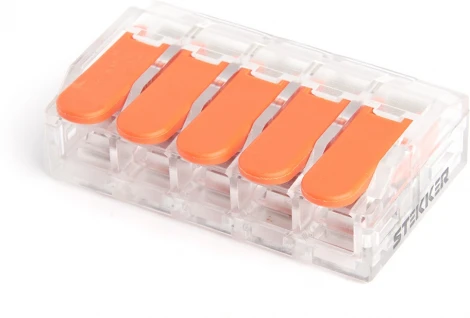 Клемма пружинная 5-и проводная Stekker 39865