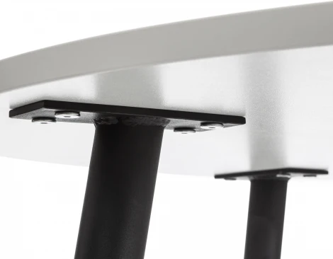 Стол URANUS ЛДСП/металл, 90x90x77 см, Белый/Черный Tetchair 19314