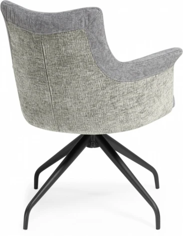 Стул на металлокаркасе Woodville Kaser 360 крутящийся grey / black арт.15841