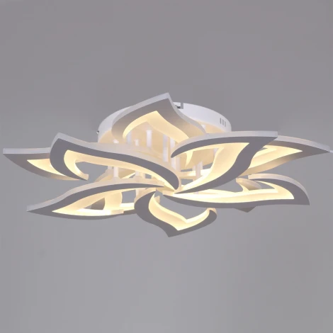 Потолочная люстра светодиодная на штанге с пультом с регулировкой цветовой температуры, яркости и с ночным режимом Reluce 20150-0.3-5+5 WH