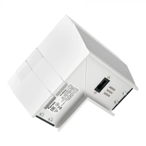 Светильник коннектор 4W 440Lm 3000К-4000К-6400K L-образный с ручным переключением режимов серебро возмож. соедин. в линию Feron AL4036L 51872