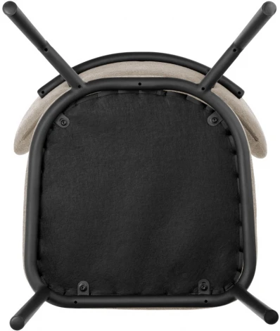 Стул Bradexhome Lucas 2 латте шенилл с чёрными ножками