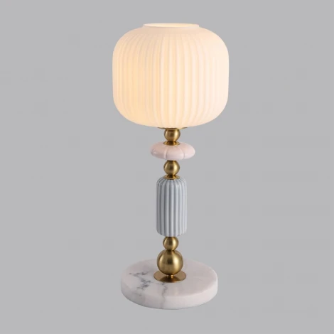 Настольная лампа с выключателем Lumion Alegra 8334/1T бронза/белый, металл/керамика/стекло E27 40W 220V