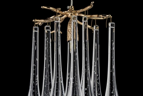 Подвесная люстра хрустальная Dio D`arte Tavenna Gold Tavenna H 1.5.21.108 G (220V, на тросе)