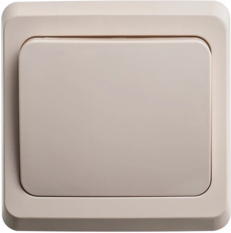 Выключатель встраиваемый одноклавишный (кремовый) Systeme Electric Этюд KC10-001K