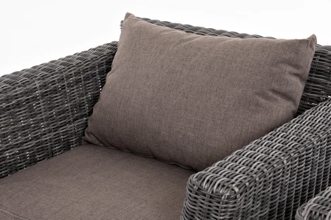 Лаунж-зона из искусственного ротанга, цвет графит 4SIS Капучино Сингл KSS2C2T-4-SET graphite