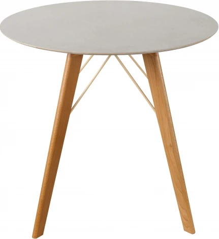 Стол обеденный обеденный JET CERAMIC круглый d-80 (Дерево бук, Прозрачный лак) CA Faggio Ardesia 80x80