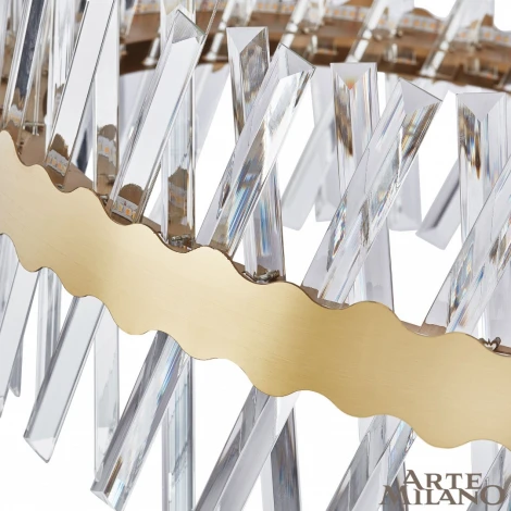 Подвесная люстра Arte Milano Venezia 311096/D600 BS (регулировка яркости, LED, 220V, хрусталь, пульт управления, на тросе, круглые)