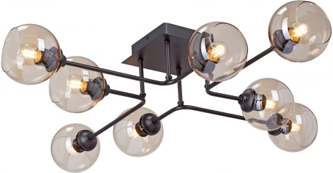 Потолочная люстра на штанге Vitaluce V47950-13/8PL (220V, шарики, молекулы)