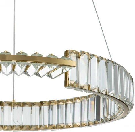 Подвесной светильник светодиодный Indigo Frizzante V000041L (220V, хрусталь, на тросе, круглые)