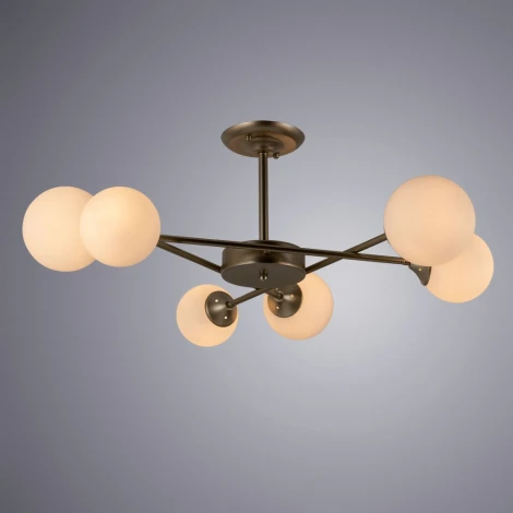 Потолочная люстра на штанге Arte Lamp Marco A2703PL-6SG (220V, шарики, молекулы)