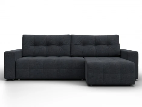 Диван угловой Лига-122 угол универсальный (ДСП,Брус,Велюр/Темно-серый) Лига Диванов 137613