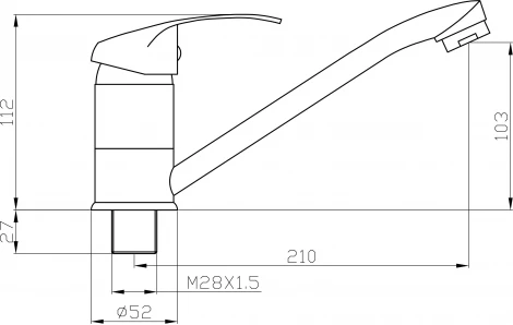 Смеситель Agger Glad A1500000 для кухонной мойки