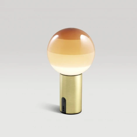 Настольная лампа Dipping Light Portable кремовый-матовая латунь Marset A691-453-3715-27K (251328)