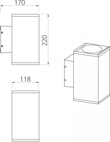 Настенный светильник светодиодный IP65 Natural Concepts Dwell NC-803482-DG (220V)