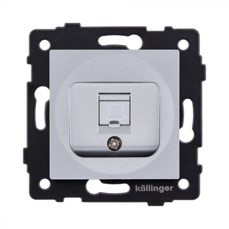 Розетка Ethernet RJ45 серый Kollinger REA-016GY для Aspekt, Eleganz, Reflex