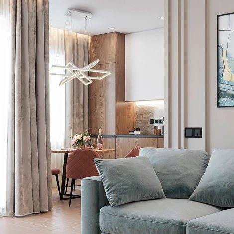 Подвесной светильник светодиодный с пультом с регулировкой цветовой температуры и яркости LED4U LED4U L11001-3HL WH