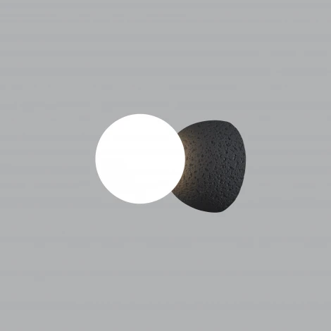 Настенный светильник iLamp Foxtrot 10695W/1-D100 BK-WH (220V, шар)