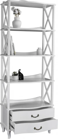Этажерка Джульетта-4 широкая, молочный дуб Л от фабрики Mebelik
