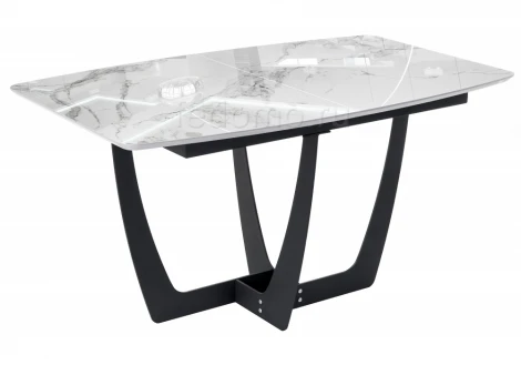 Стол Woodville Миссандея белый мрамор / графит 462085