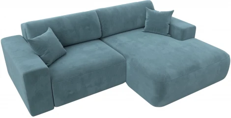 Диван угловой Лига-036 НПБ Классик правый угол (Бирюзовый/Велюр) Лига Диванов арт.121374