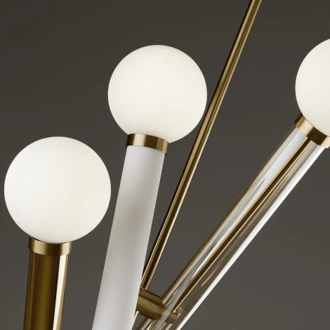 Потолочная люстра на штанге Freya Cross FR5381PL-06G (220V, шарики)