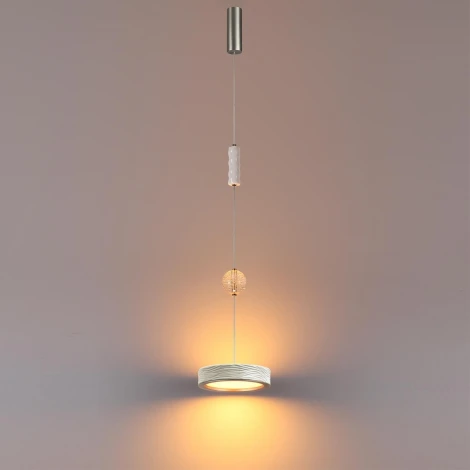 Подвесной светильник Odeon Light Riviera 5451/32L белый/никель/металл/керамика/хрусталь/акрил LED x 32W 2000К/3000K/4000K/переключ