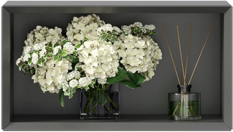 Полка навесная Флекс, Оникс серый, Любимый дом