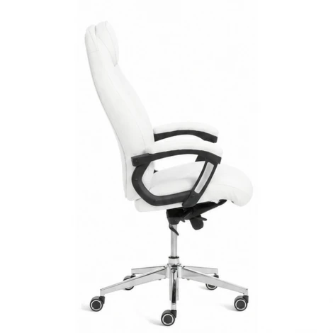 Кресло Босс Люкс/Boss Lux (26) хром Экокожа LUX Classic 18-01, белый Tetchair 25931