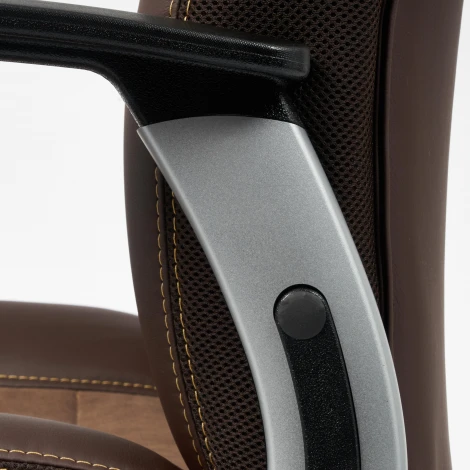 Кресло INTER кож/зам/флок/ткань, коричневый, 36-36/6/TW-24 Tetchair 15028