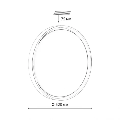 Настенно-потолочный светильник IP43 Sonex Kisil 7645/ELN пластик/белый/оранжевый LED 76Вт 3000/4000/6000К