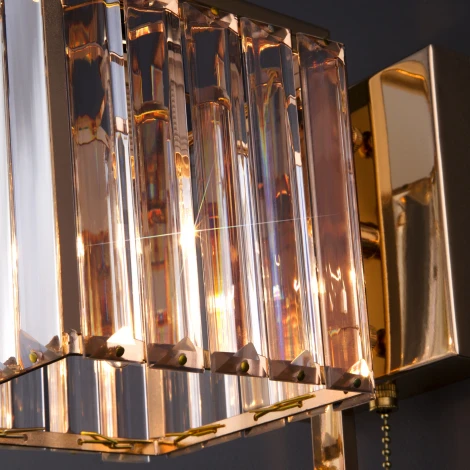 Бра Eurosvet April 10117/1 золото/прозрачный хрусталь Strotskis