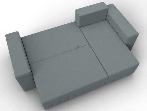 Диван угловой Лига-076 угол универсальный (ДСП/Пластик/Рогожка/Серый) Лига Диванов 129837
