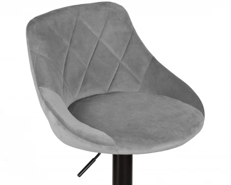 Стул барный LOGAN BLACK (серый велюр (MJ9-75))