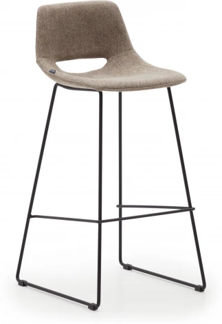 Zahara Барный стул коричневый с черными стальными ножками 76 см La Forma (ex Julia Grup) арт.148497