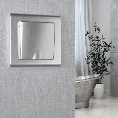 Рамка на 1 пост Stream (серебряный) Werkel W0012106 (a051283)