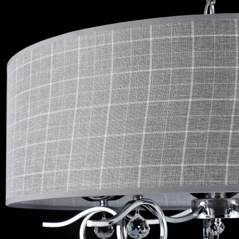 Подвесная люстра Freya Bertrand FR5906-PL-05C-CH (220V, на цепи, узор в клетку)