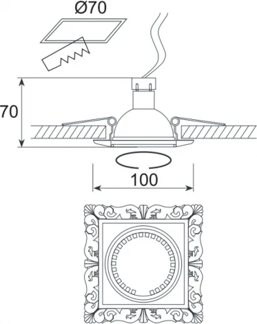 Встраиваемый точечный светильник Donolux SA1563 SA1563-Chrome (220V)