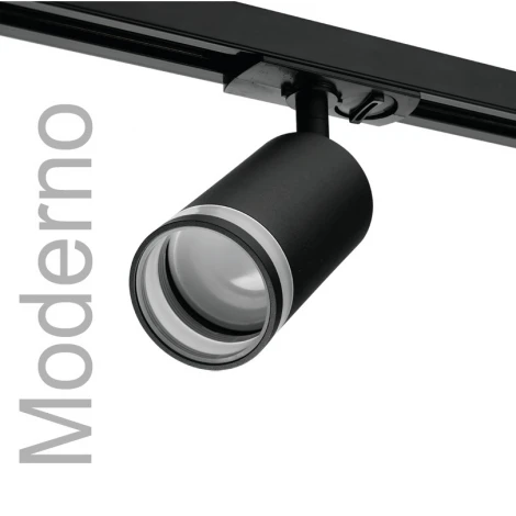 Трековый светильник однофазный Wolta WTL-GU10/04B под лампу GU10 черный MODERNO