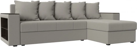 Диван угловой Дубай Лайт правый угол (Бежевый/Рогожка) Лига Диванов арт.121638