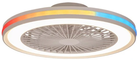 Потолочная люстра RGB светодиодная с вентилятором Mantra Gamer 7861 (220V, пульт управления, круглые)